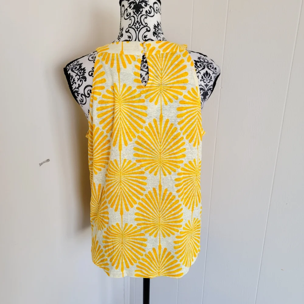 Joie Sunburst Yellow 100% Linen Tank Top - Picture 2 of 3